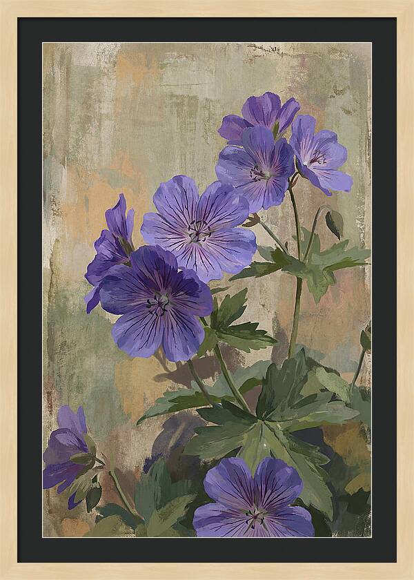 Meadow Cranesbill Geranium Blooms
