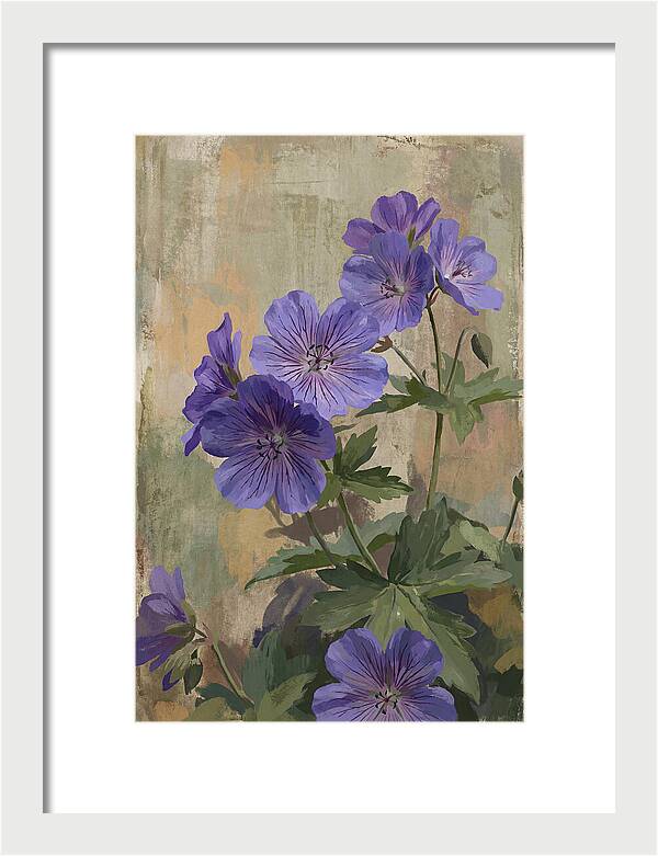 Meadow Cranesbill Geranium Blooms