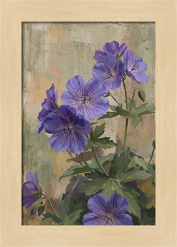 Meadow Cranesbill Geranium Blooms