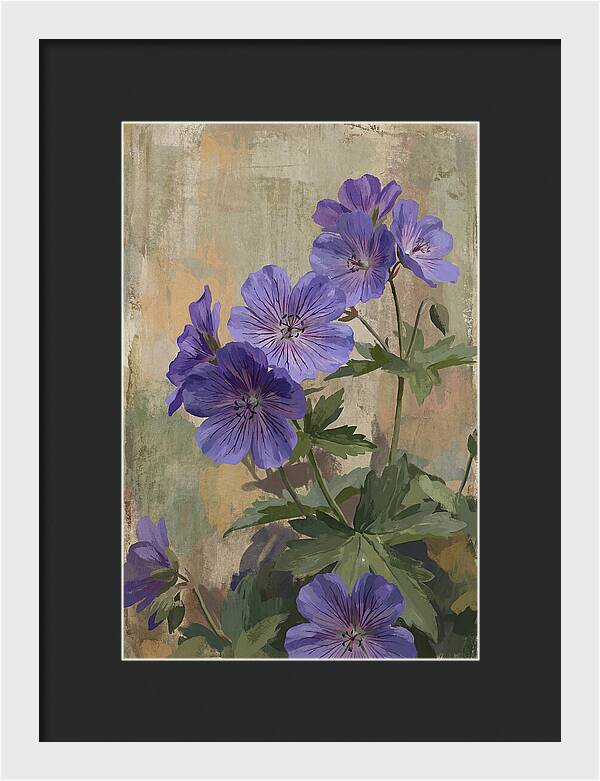 Meadow Cranesbill Geranium Blooms