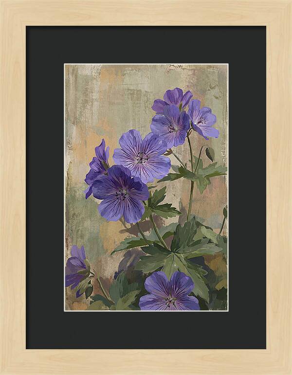 Meadow Cranesbill Geranium Blooms