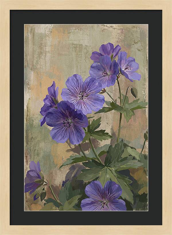 Meadow Cranesbill Geranium Blooms