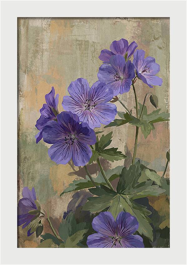 Meadow Cranesbill Geranium Blooms