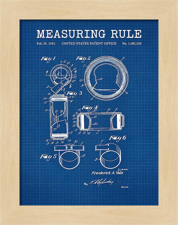 Measuring Rule Blueprint Patent Us1983503a