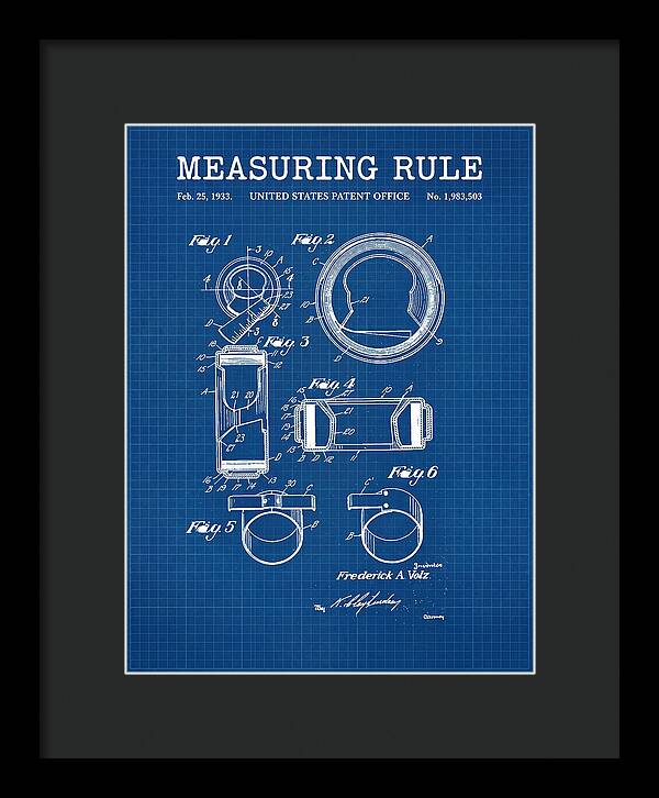 Measuring Rule Blueprint Patent Us1983503a