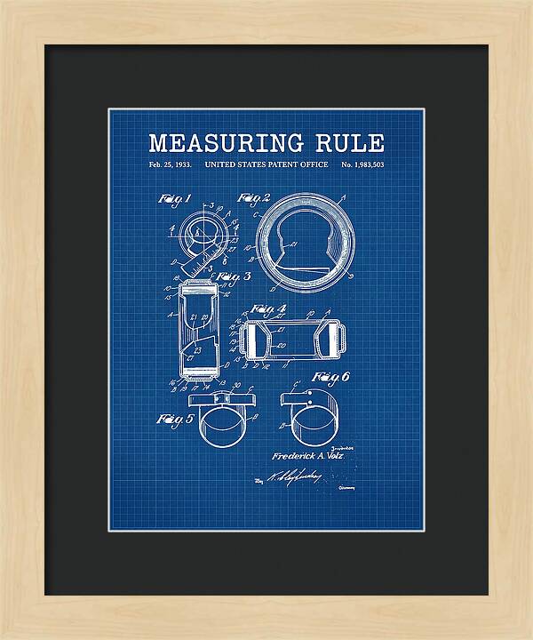 Measuring Rule Blueprint Patent Us1983503a