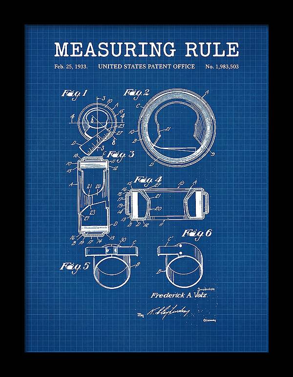 Measuring Rule Blueprint Patent Us1983503a
