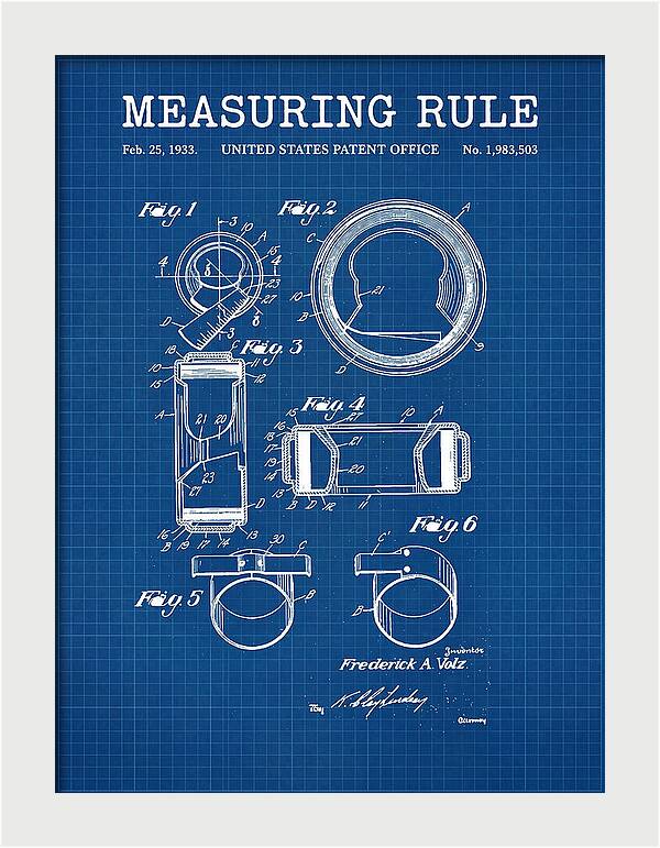 Measuring Rule Blueprint Patent Us1983503a