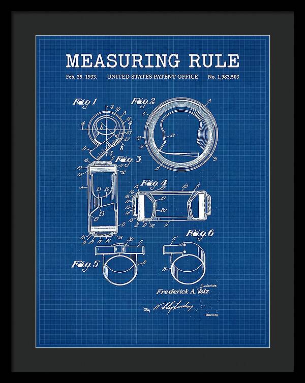 Measuring Rule Blueprint Patent Us1983503a