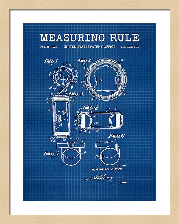 Measuring Rule Blueprint Patent Us1983503a
