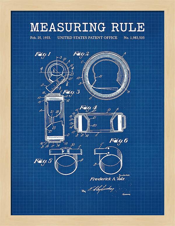 Measuring Rule Blueprint Patent Us1983503a