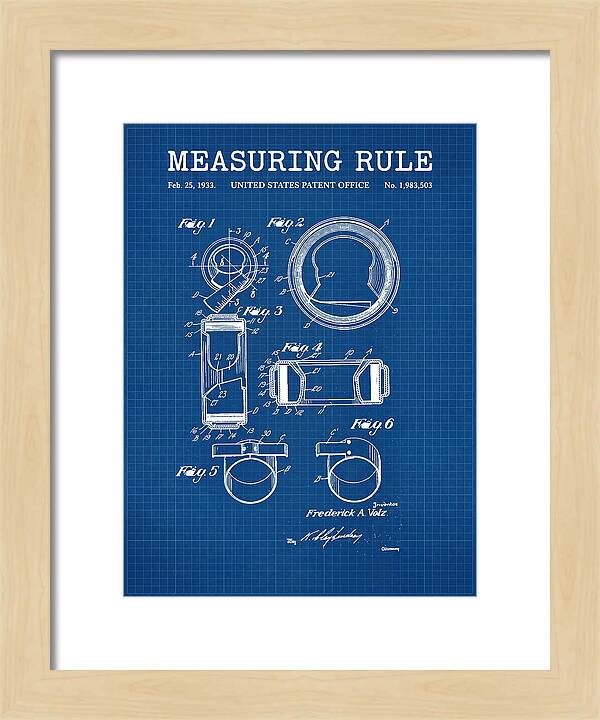 Measuring Rule Blueprint Patent Us1983503a