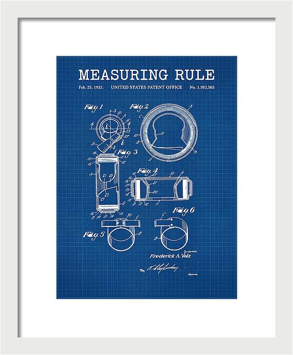 Measuring Rule Blueprint Patent Us1983503a