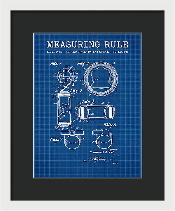 Measuring Rule Blueprint Patent Us1983503a