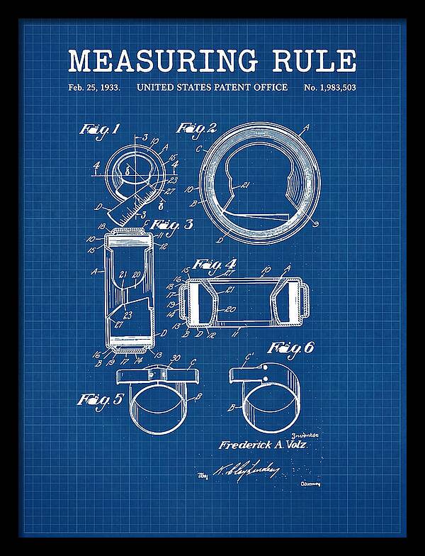 Measuring Rule Blueprint Patent Us1983503a