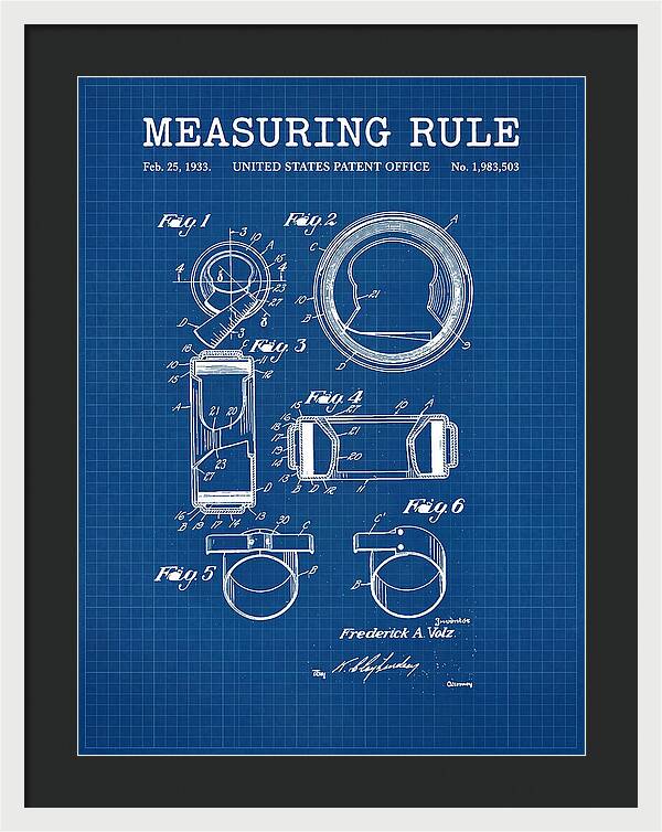 Measuring Rule Blueprint Patent Us1983503a
