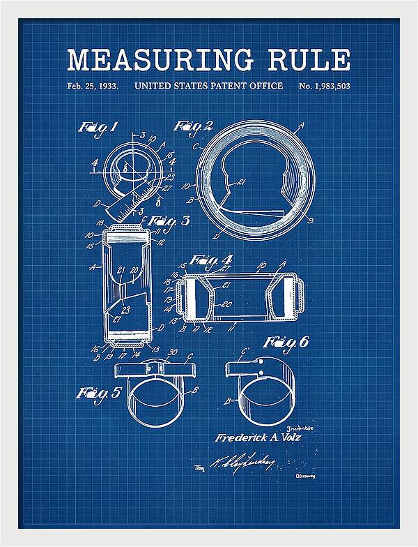 Measuring Rule Blueprint Patent Us1983503a