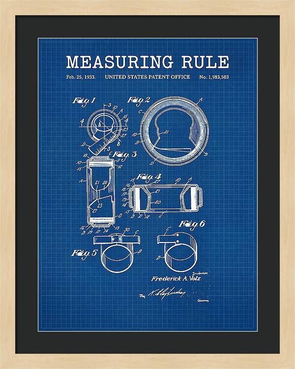 Measuring Rule Blueprint Patent Us1983503a