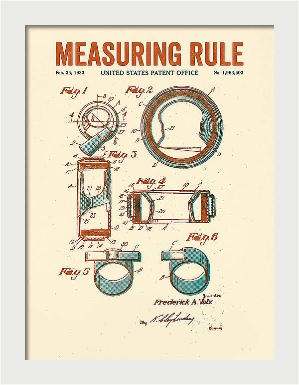 Measuring Rule Retro Patent Us1983503a