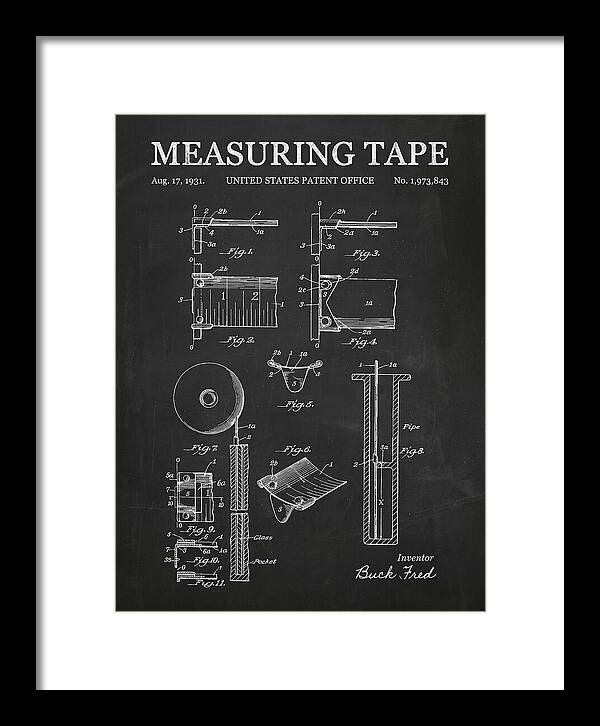 Measuring Tape Chalkboard Patent Us1973843a