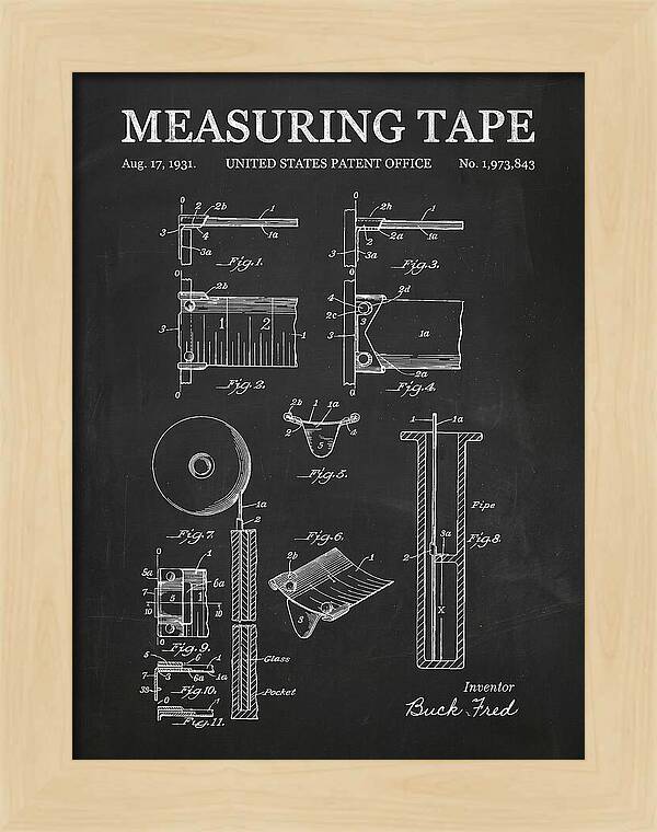 Measuring Tape Chalkboard Patent Us1973843a