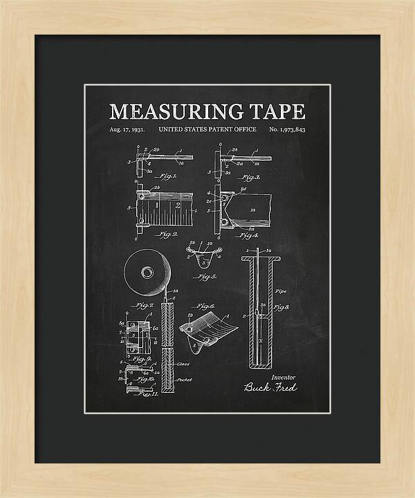 Measuring Tape Chalkboard Patent Us1973843a
