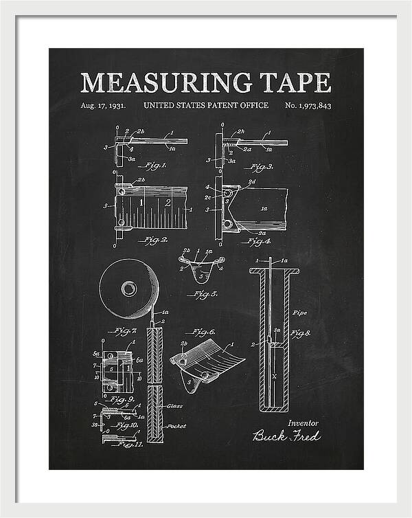 Measuring Tape Chalkboard Patent Us1973843a