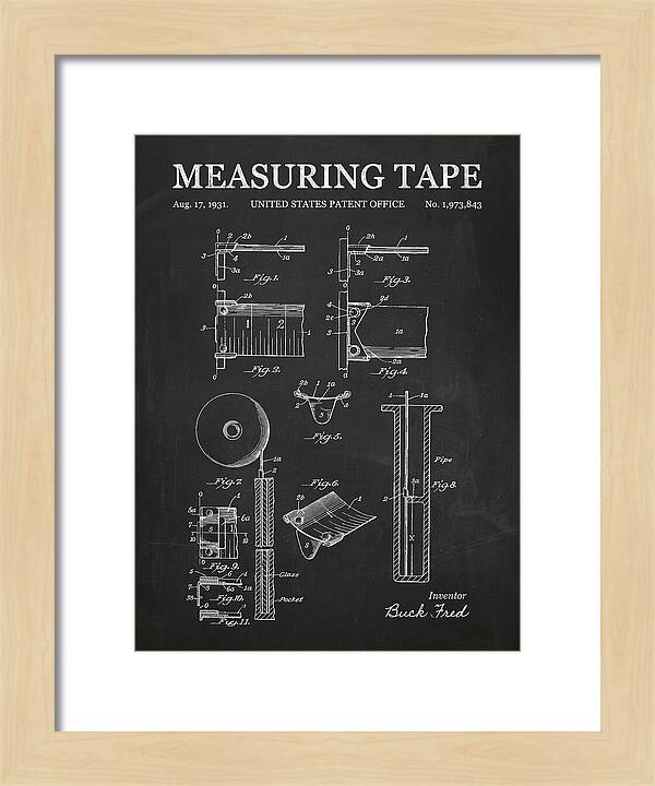 Measuring Tape Chalkboard Patent Us1973843a