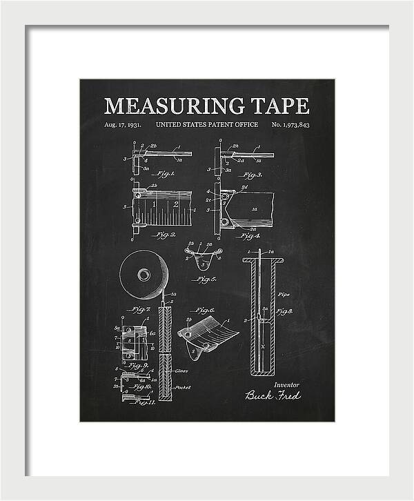 Measuring Tape Chalkboard Patent Us1973843a