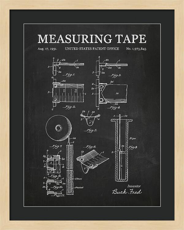 Measuring Tape Chalkboard Patent Us1973843a