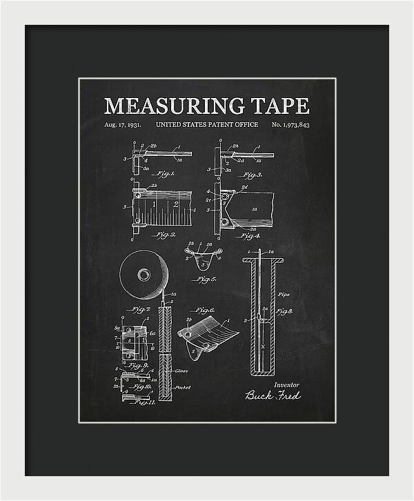 Measuring Tape Chalkboard Patent Us1973843a
