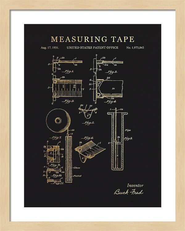 Measuring Tape Gold Patent Us1973843a