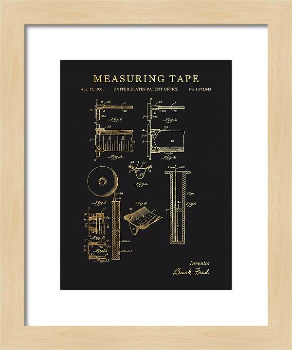 Measuring Tape Gold Patent Us1973843a