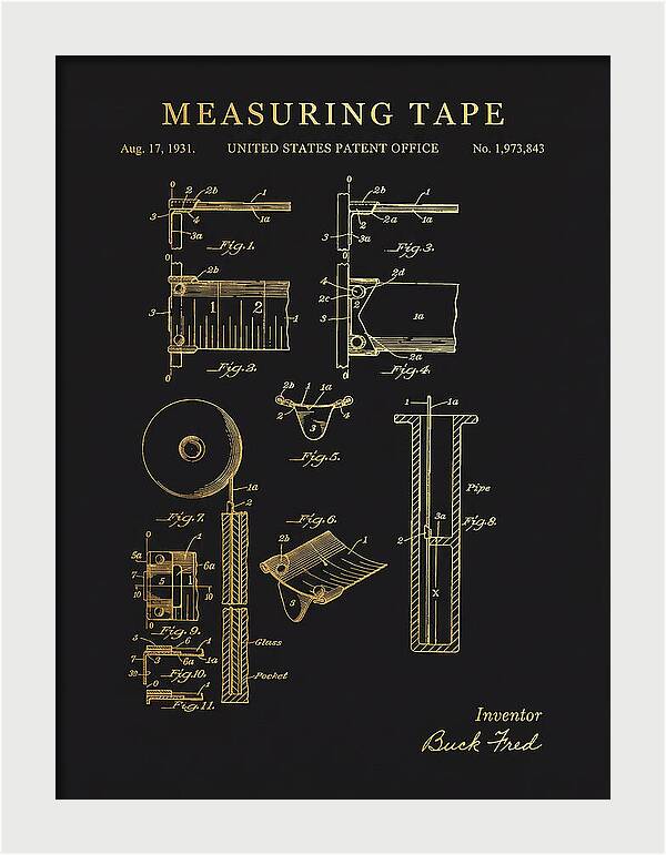 Measuring Tape Gold Patent Us1973843a