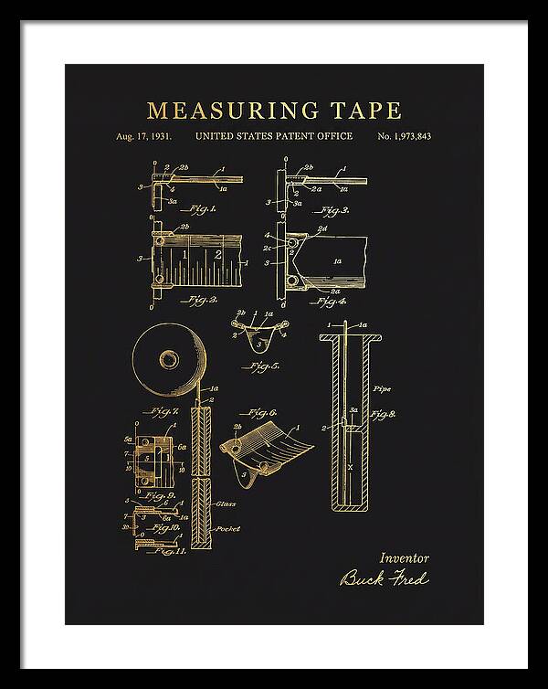 Measuring Tape Gold Patent Us1973843a