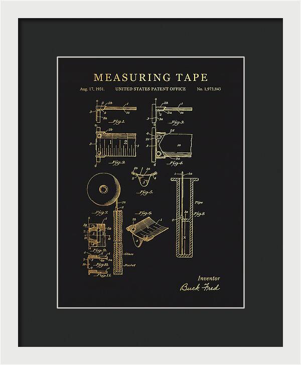 Measuring Tape Gold Patent Us1973843a