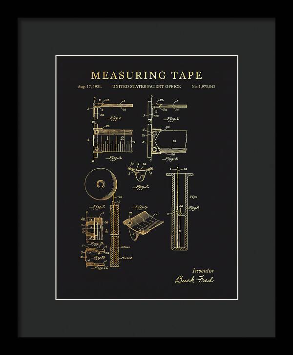 Measuring Tape Gold Patent Us1973843a