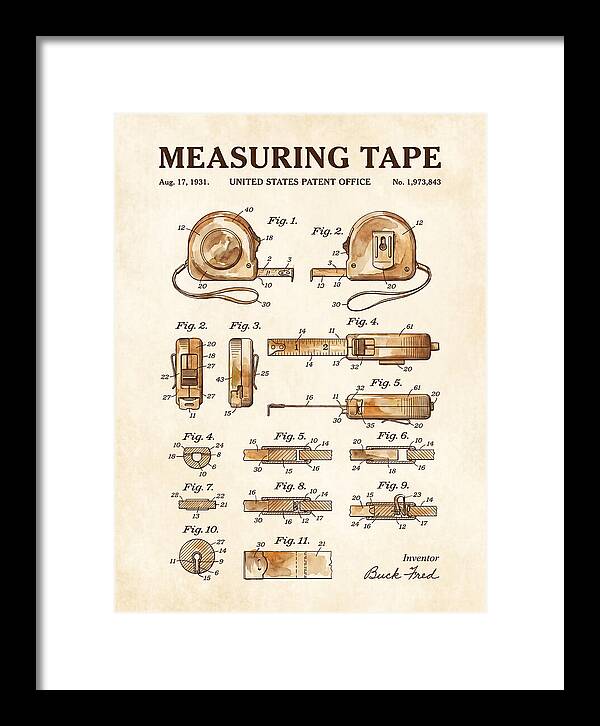 Measuring Tape Watercolor Patent Us1973843a