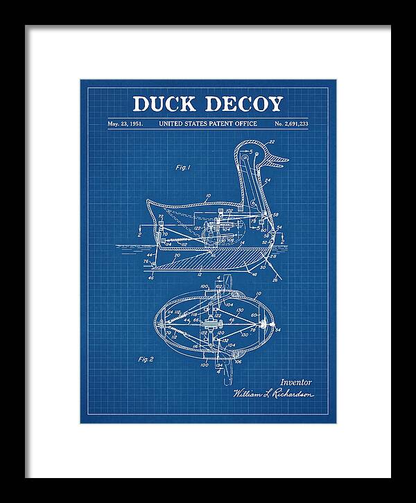 Mechanical Duck Decoy Blueprint Patent Us2691233a