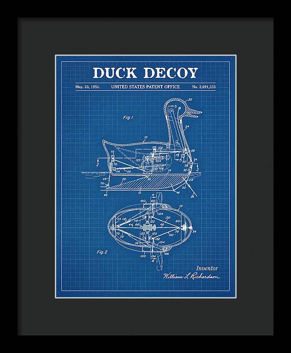 Mechanical Duck Decoy Blueprint Patent Us2691233a