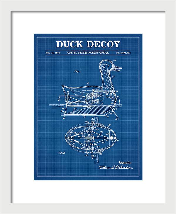 Mechanical Duck Decoy Blueprint Patent Us2691233a