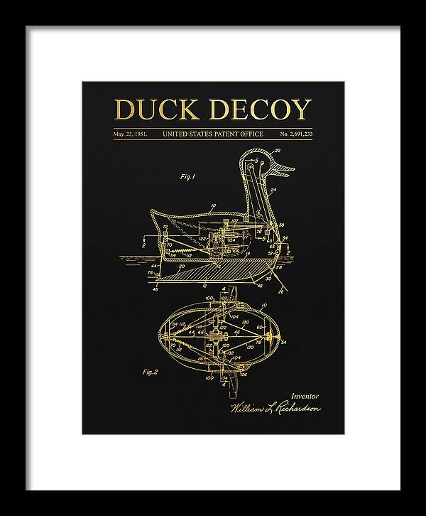 Mechanical Duck Decoy Gold Patent Us2691233a