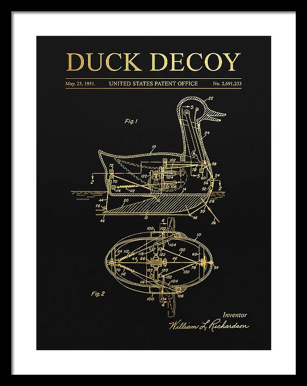 Mechanical Duck Decoy Gold Patent Us2691233a