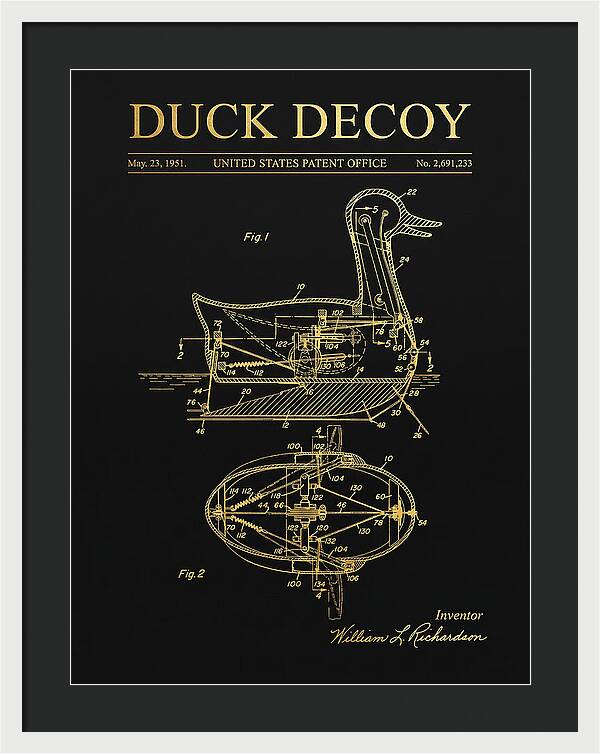 Mechanical Duck Decoy Gold Patent Us2691233a