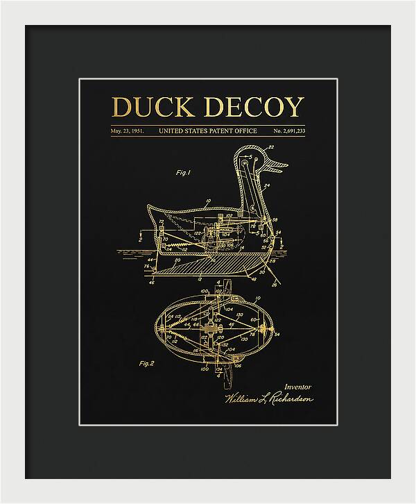 Mechanical Duck Decoy Gold Patent Us2691233a