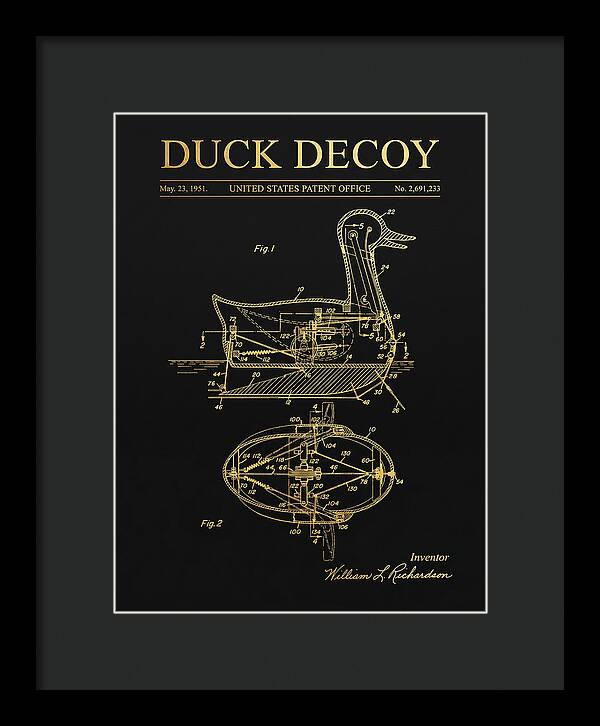 Mechanical Duck Decoy Gold Patent Us2691233a