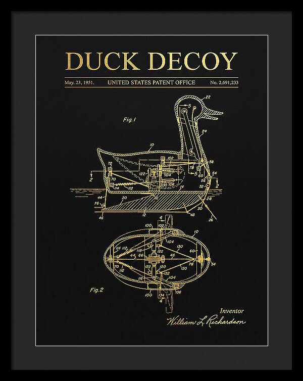 Mechanical Duck Decoy Gold Patent Us2691233a