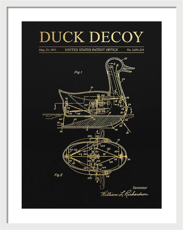 Mechanical Duck Decoy Gold Patent Us2691233a