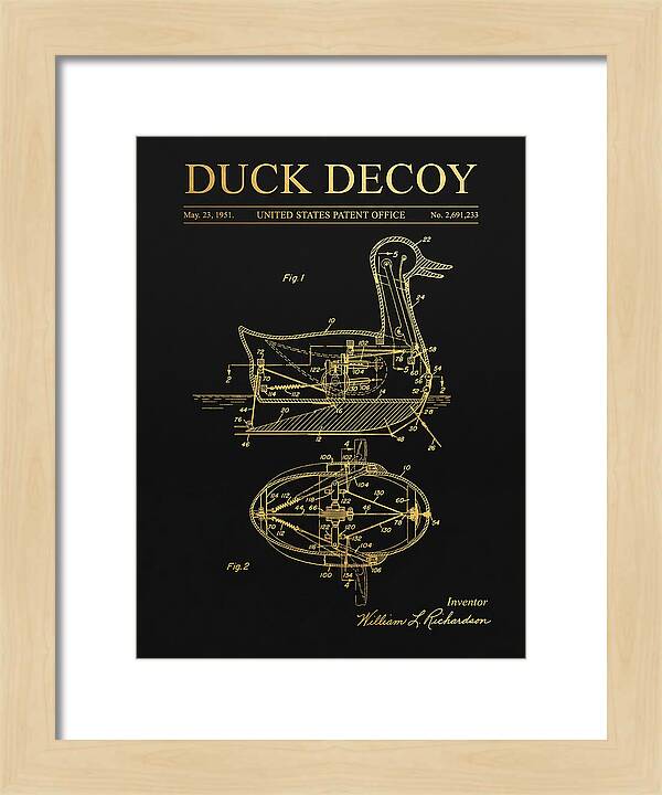 Mechanical Duck Decoy Gold Patent Us2691233a
