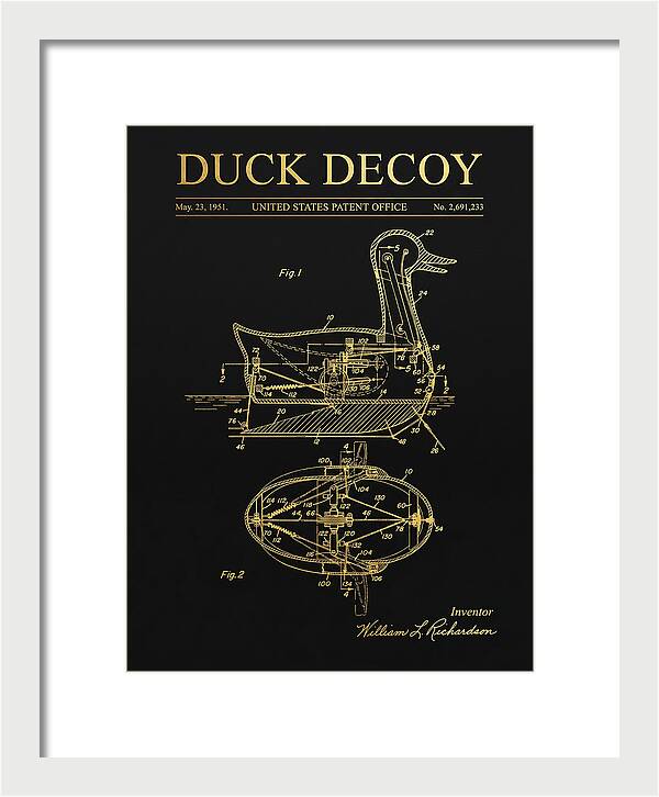 Mechanical Duck Decoy Gold Patent Us2691233a